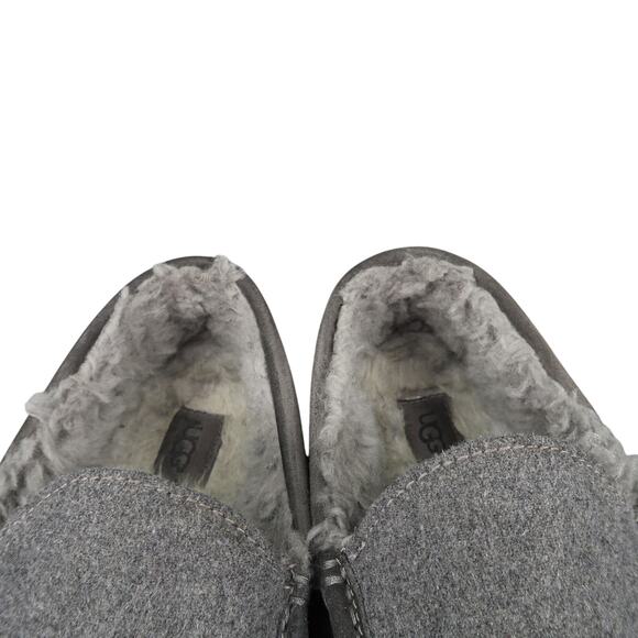 Ugg Shoes Mens 10 Ascot Slipper Wool Leather Loafer Rubber Sole Slip On Casual - Picture 3 of 12